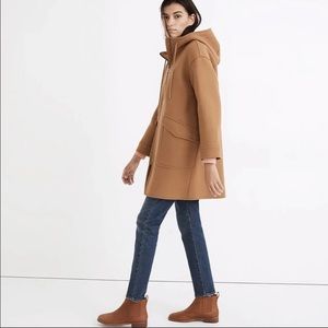 NWT Madewell Lynnford Coat in Insulux Fabric Tan